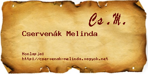 Cservenák Melinda névjegykártya