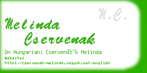 melinda cservenak business card